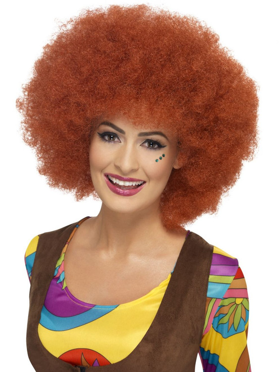 Oversized Auburn '60s Afro Wig