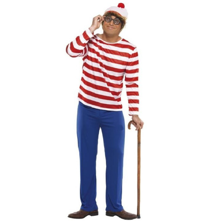 Where's Wally Mens Costume