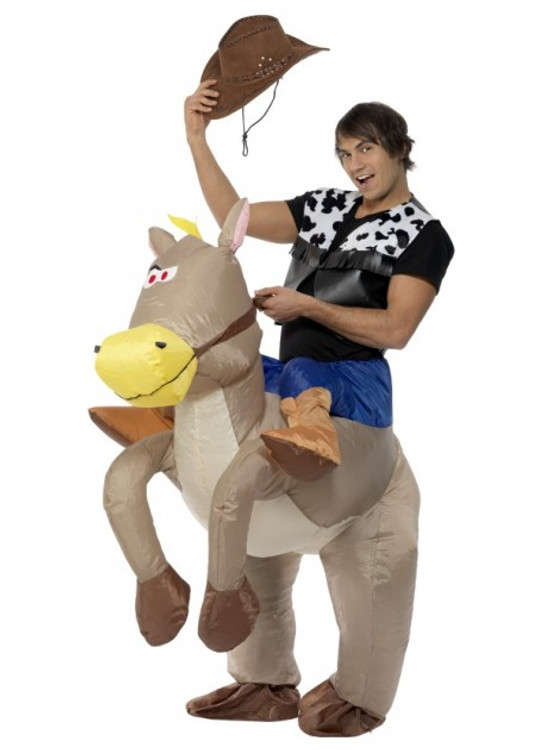 Cowboy Ride Em Inflatable Horse Adult Costume