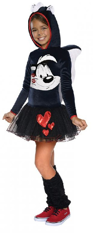 Looney Tunes - Pepe Le Pew Hooded Girls Costume