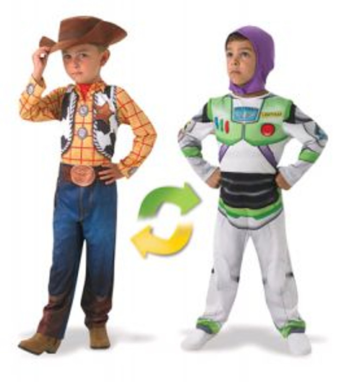 Toy Story Woody to Buzz Light Year Reversible Boys Costume