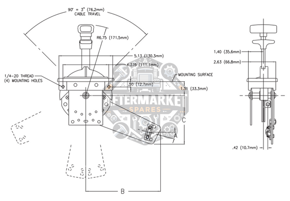 Allison T Bar Shifter dia