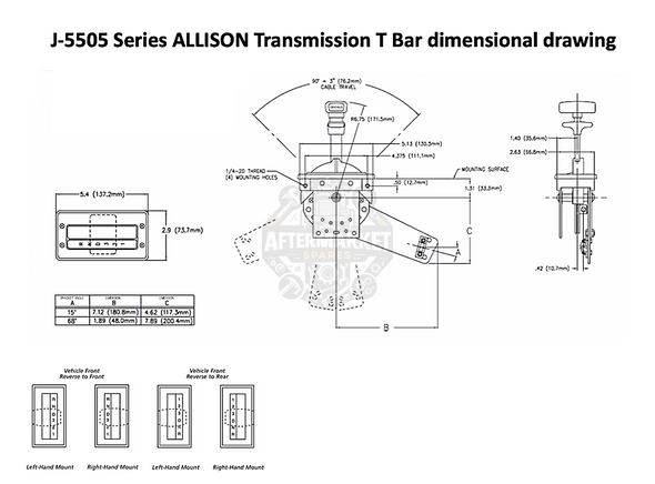 Allison T Bar Shifter 55051