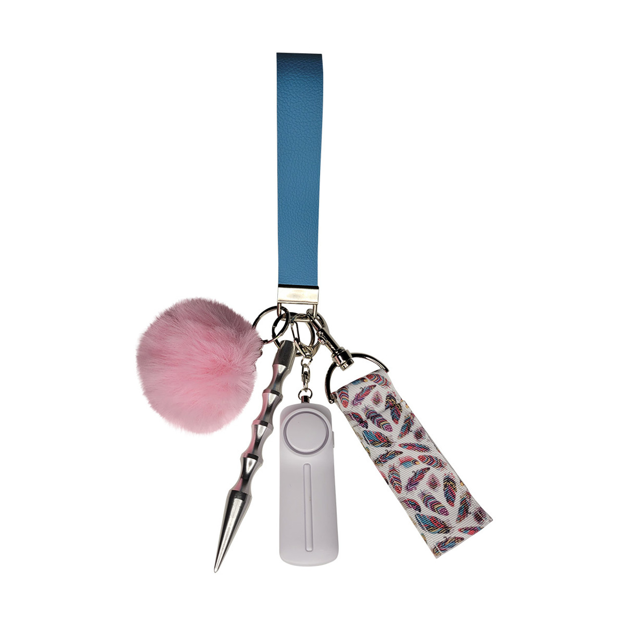 Puff Ball, Clear Lip Gloss Keychain