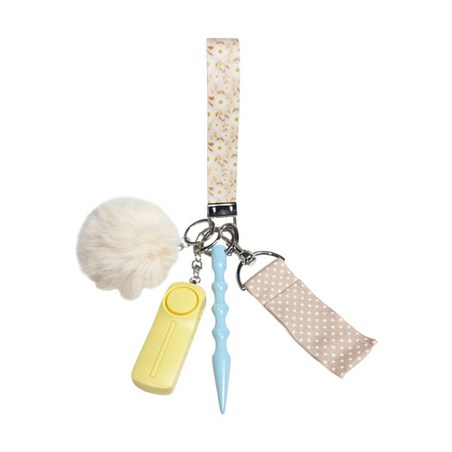 Lippy & Lovely Daisy Defense Wristlet
Cute. Calm. Confident. Your Everyday Safety… with a Floral Glow.

Meet the Lippy & Lovely Daisy Defense Wristlet by Gettin Lippy — where soft floral charm meets real-world protection. Designed for the woman who loves gentle aesthetics but still walks with confidence, this adorable daisy-themed safety wristlet keeps all your must-have tools right on your wrist… no digging through your bag, no panic, no wasted seconds.

This handcrafted wristlet features a tan background sprinkled with white daisies, detailed with warm yellow and soft brown accents for the perfect neutral, feminine look. It pairs beautifully with the included tan lip balm holder, designed with tiny white polka dots — a sweet and stylish way to keep your Gettin Lippy 3-layer lip balm always on hand.

Whether you're walking to your car, running errands, or navigating campus, this wristlet gives you style, security, and peace of mind.

Because safety can absolutely be cute.

What’s Included
Handmade Daisy Wristlet

A beautifully crafted, comfortable wristlet featuring a soft tan background and delicate white daisies. Durable, lightweight, and made to be worn daily with confidence and style.

130-Decibel Personal Safety Alarm + LED Flashlight

LOUD enough to grab attention instantly.
BRIGHT enough to guide you through parking lots, dark hallways, and nighttime walks.
Compact + powerful = essential.

Metal Kubaton / Emergency Window Breaker

Small. Strong. Reliable.
Designed for emergency situations where striking or breaking a window is the fastest way to safety.

Lip Balm Holder – Tan with White Polka Dots

Secure. Stylish. Convenient.
Perfectly matches the daisy wristlet and keeps your favorite Gettin Lippy 3-layer lip balm right where you need it.

Soft Fluffy Pom Pom

Cute, fun, and adds a cozy touch of personality to your safety essentials.

Why You’ll Love It
A sweet floral design that feels soft, modern, and aesthetic

Real self-defense tools that remain discreet, lightweight, and ready

Always accessible — right on your wrist, never buried in a purse

Adds confidence whether you're at school, work, traveling, or running errands

Makes a thoughtful gift for daughters, friends, coworkers, and teens

Pairs perfectly with Gettin Lippy lip balm + lip balm holders
Important Safety Note

This wristlet is for last-resort protection only.
Always avoid dangerous situations when possible and follow all manufacturer instructions. Please review your state’s laws regarding self-defense tools.

By purchasing, the customer confirms they:

Are at least 18 years old

Are a legal U.S. citizen or resident

Are not a convicted felon

Are not under the influence

Are legally allowed to carry self-defense tools in their state

Gettin Lippy is not responsible for misuse or legal violations involving self-defense products.

Be Sweet. Be Strong. Be Safe.

Order your Lippy & Lovely Daisy Defense Wristlet today and carry confidence with you wherever you go — wrapped in the soft charm of daisies and the security you deserve.