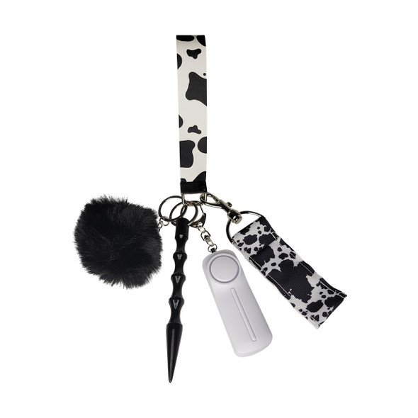 MOO-dy & Mighty – Cow Print Safety Wristlet

Product Description:

Spotted: Your new favorite accessory!
Show off your love for all things cow print while staying protected with the MOO-dy & Mighty Safety Wristlet from Gettin Lippy. This bold black-and-white wristlet is not only eye-catching—it’s equipped with self-defense essentials designed to keep you safe and stylish every day. Whether you're hitting the town or hanging out at home on the range, this fun and functional accessory is always by your side.

What’s Included:

Handmade Cow Print Wristlet
A soft, durable wristlet featuring classic black-and-white cow print that keeps your essentials close.

130-Decibel Personal Alarm with LED Flashlight
Designed to grab attention and light your path when needed most.

Kubaton/Window Breaker
A compact tool that doubles as a self-defense item and emergency escape aid.

Cow Print Lip Balm Holder
Made from high-quality printed fabrict this Lippy Clip, is an adorable holder keeps your balm handy and secure.

Fluffy Pom Pom
Adds a pop of flair and helps you spot your wristlet in any bag or purse.

Why You'll Love MOO-dy & Mighty:

Ultra-convenient and comfortable to wear or clip onto bags

Great gift for cow print fans and farm-style fashionistas

Combines bold personality with practical protection

Lightweight, compact, and always at-the-ready

Important Info:

This product is intended as a last-resort personal safety tool. Please review local laws regarding self-defense tools before purchasing. Gettin Lippy is not responsible for misuse or violations of local regulations.

MOO-ve in Style & Confidence!

Order your MOO-dy & Mighty – Cow Print Safety Wristlet today and keep your confidence high and your essentials close. It’s a standout gift for yourself or your favorite cow-print-loving friend!