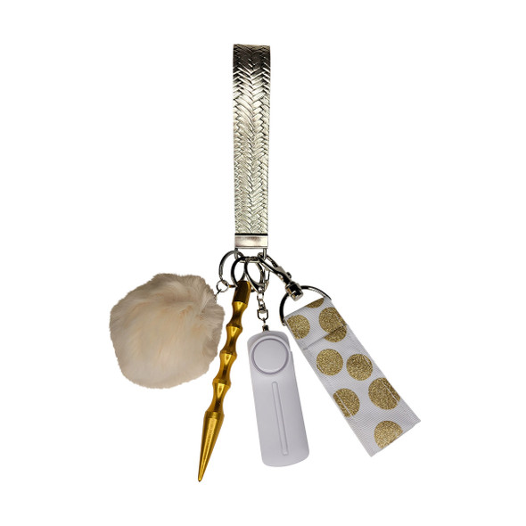 Golden Guard – Self-Defense Keychain Wristlet

Product Description:

Glow Up with Confidence.
Shimmering with elegance and built for empowerment, the Golden Guard Self-Defense Wristlet by Gettin Lippy is your sparkling secret weapon. Whether you’re heading into the office, out with friends, or on-the-go, this bold gold beauty keeps your must-have safety essentials close—and your style on point.

Sleek, practical, and totally glam, Golden Guard is the perfect blend of fashion and function.

What’s Included:

Handmade Gold Wristlet
A gorgeous gold strap that’s both eye-catching and durable—easy to wear, hard to lose.

130-Decibel Personal Alarm + LED Flashlight
Loud enough to draw immediate attention and paired with a powerful flashlight for nighttime safety.

Kubaton/Window Breaker
A sleek, sturdy multi-purpose tool designed to help you in an emergency or self-defense situation.

Lip Balm Holder – Gold Glitter Dots
A white holder sparkling with gold glitter polka dots, handmade to keep your lip balm handy and stylish. It's a beautiful Lippy Clip! 

Fluffy Pom Pom
Flirty and functional—it adds personality while helping you quickly spot your wristlet in any bag.

Why You'll Love It:

Dazzling gold wristlet with glam details

Features self-defense tools for safety on the go

Lip balm holder fits most standard size lip balm, chapstick, and more

Makes a unique, stylish gift for friends or yourself!

Important Safety Note:

This wristlet is a last-resort personal safety tool intended for responsible use. Please check your local laws regarding self-defense items. Gettin Lippy is not liable for misuse or legal violations.

Shine with Purpose

Order your Golden Guard Self-Defense Safety Keychain Wristlet now and enjoy peace of mind with a golden glow. It’s a glam upgrade to your everyday essentials—and the perfect gift for someone bold, bright, and always prepared.