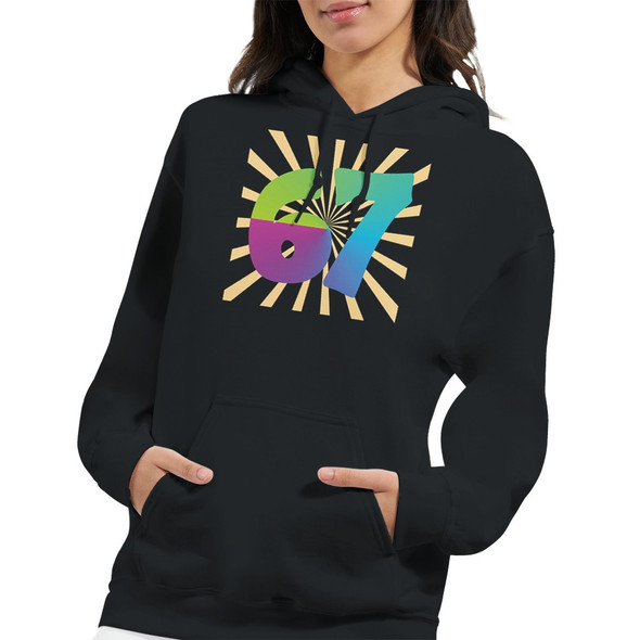 67 Starburst Hoodie – Bold, Retro & Ready to Shine Gildan® 18500