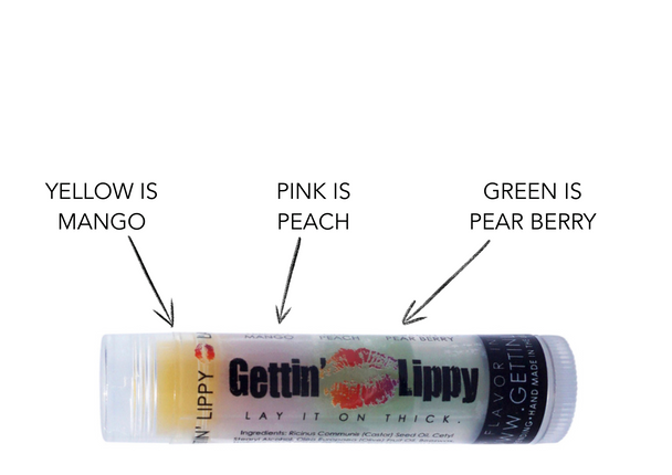 Tropical Treat – Mango, Peach & Pear Berry Lip Balm

Ready for a burst of fruity fun? Introducing "Tropical Treat Trio" – our three-layered lip balm that delivers juicy flavor and soft, hydrated lips in one playful tube!

Start with sun-ripened Mango in the yellow section, transition to juicy Peach in the pink layer, and finish with sweet and refreshing Pear Berry in green. The colors in the tube show you what flavor you’re on — but rest assured, every layer applies clear for smooth, natural-looking lips.

Whether you’re gifting, party prepping, or treating yourself, this lip balm is a must-have for fruity flavor fans. Plus, it pairs perfectly with our Lip Balm Holders and Safety Keychain Wristlets for easy, stylish on-the-go lip care.

Flavors in This Lip Balm:

Yellow: Mango

Pink: Peach

Green: Pear Berry

Why You'll Love It:

3 flavors in one tube – a fruity flavor journey!

Applies clear – no tint or residue

Ultra-moisturizing, non-sticky texture

Long-lasting hydration with delicious aroma

Fun for all ages – from kids to adults

Great gift idea for birthdays, party favors, holidays, and more!

Buy More & Save: Perfect for sharing with friends or stocking up for gifts!

Pairs Perfectly With:

Our Lip Balm Holders – no more digging in your purse!

Safety Keychain Wristlets – for lip care that goes wherever you do

MADE IN THE USA!!