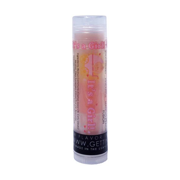 It’s a Baby Girl! – Strawberry, Pineapple & Mango-Peach Layered Lip Balm

Sweet Lips for the Sweetest Celebration!
Celebrate the joy of a little one on the way with our It’s a Baby Girl! lip balm by Gettin Lippy—the perfect baby shower favor, baby sprinkle gift, or thoughtful treat for any mama-to-be!

Each balm features 3 delicious layers of fruity flavor in one tube. While the fun colors (pink, yellow, and orange) represent the flavors inside, each balm glides on completely clear—so it works for everyone!

Flavor Layers in Every Tube:

Pink: Juicy Strawberry

Yellow: Tropical Pineapple

Orange: Sweet & tangy Mango-Peach Fusion

Perfect for:

Baby shower party favors

Baby announcement boxes

Gender reveal gifts

Hospital gift baskets

Diaper raffle prizes

Mom-to-be pampering kits

Why Moms & Guests Love It:

Unique multi-flavored design—never boring!

Clear balm for a universal, everyday lip glow

Silky smooth & moisturizing feel

Long-lasting hydration with a delightful aroma

Non-sticky, non-greasy formula

Pairs perfectly with our lip balm holders & safety keychain wristlets

Makes a fun, affordable, USA-made gift!

Because what’s sweeter than sharing?

Product Details:

Form: Stick balm

Net Weight: .15 oz

Cruelty-Free & Non-Toxic

Made in the USA 

From diaper cakes to party bags, our It’s a Baby Girl! balm adds a flavorful, functional touch to any celebration.
Give the gift of smooth, smiling lips—and lots of “aww!” moments.

MADE IN THE USA!!