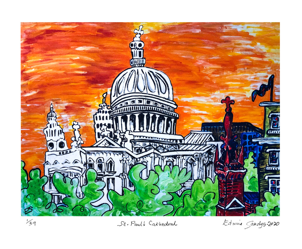"St. Paul's Cathedral" by Edwina Sandys large print (signed)
