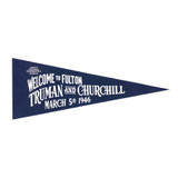 Replica "Welcome Truman and Churchill" Pennant