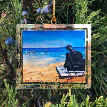 Churchill painting "Beach at Walmer" Ornament