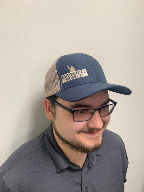 Tan & Navy Victory Logo Baseball Hat