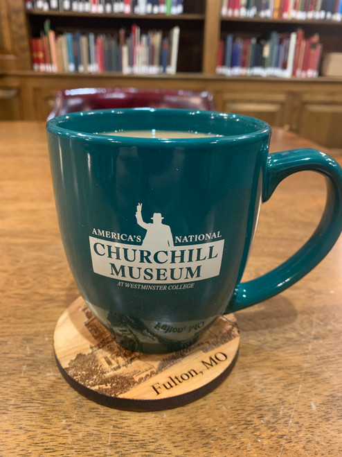 "In Victory, In Defeat" Churchill Quote Mug - Dark Green