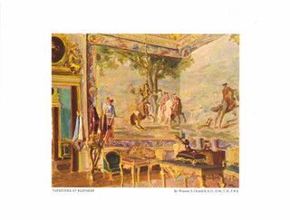 "Tapestries at Blenheim" by Winston Churchill Large Art Print