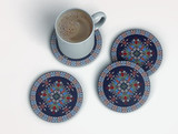 Butterfly Ceramic Coaster with Insulation Pad | Tatreez Coaster | Palestinian De 