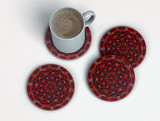 Butterfly Ceramic Coaster with Insulation Pad | Tatreez Coaster | Palestinian De 