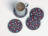 Butterfly Ceramic Coaster with Insulation Pad | Tatreez Coaster | Palestinian De 