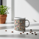 Butterfly Palestinian Cities | Palestine Tatreez Pattern Coffee Mug