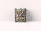 Butterfly Palestinian Cities | Palestine Tatreez Pattern Coffee Mug