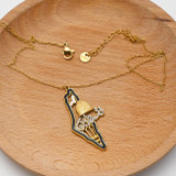 Al Aqsa Mosque Pendant Necklace Map