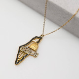 Al Aqsa Mosque Pendant Necklace Map