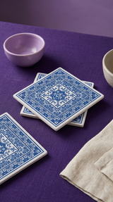 Palestinian Tatreez Geometric Ceramic Coaster