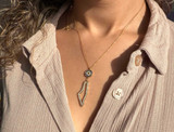 Butterfly Palestinian Guardian Circle Necklace Jewelry & Charms