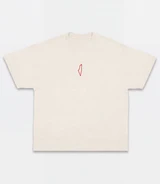 Icy Rock oversized t-shirt front and back studio flat lay showing the small Palestine map outline on the chest