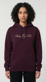 Sorry I'm Not Staying Silent — Unisex Palestine Activist Hoodie (Plum)