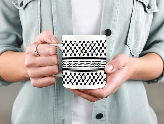 Butterfly Palestinian keffiyeh | Palestine Pattern Coffee Mug 