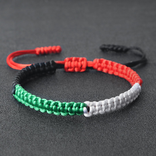  Palestine Flag Braided Bracelet Handmade Jewelry 