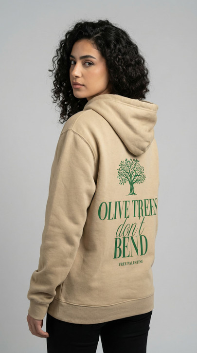 Olive Tree Don't Bend — Unisex Palestine Solidarity Hoodie
