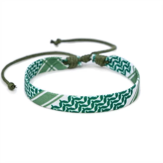 Palestine Keffiyeh Bracelet — Palestinian Pattern Handmade Jewelry