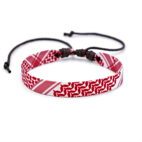Palestine Keffiyeh Bracelet — Palestinian Pattern Handmade Jewelry