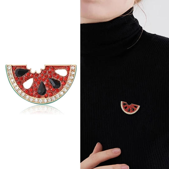 Palestine Watermelon Brooch — Solidarity Enamel Lapel Pin