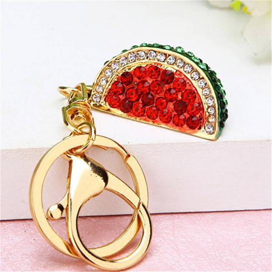 Palestine Watermelon Rhinestone Keychain — Handbag Charm Pendant