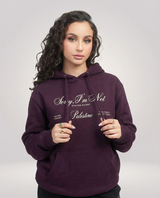 Butterfly Sorry Im not Staying Silent - Unisex Palestinian Hoodie