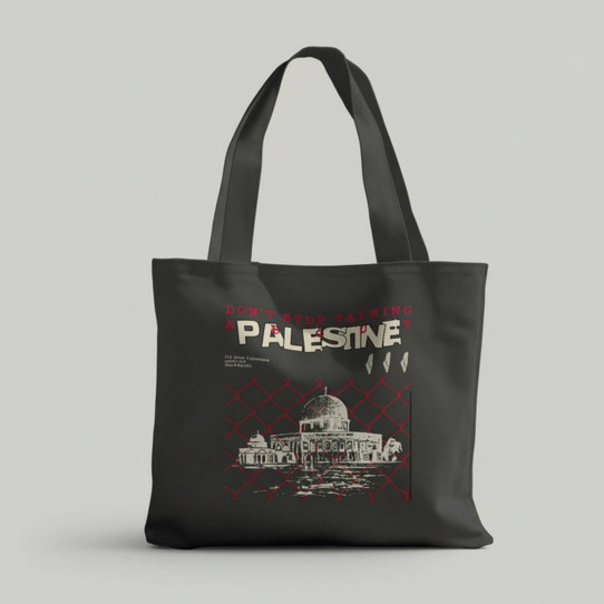 Butterfly “Don’t Stop Talking” Canvas Tote Bag