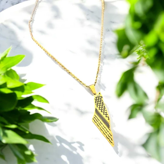 Butterfly Keffiyeh Heritage Pendant Necklace Jewelry & Charms