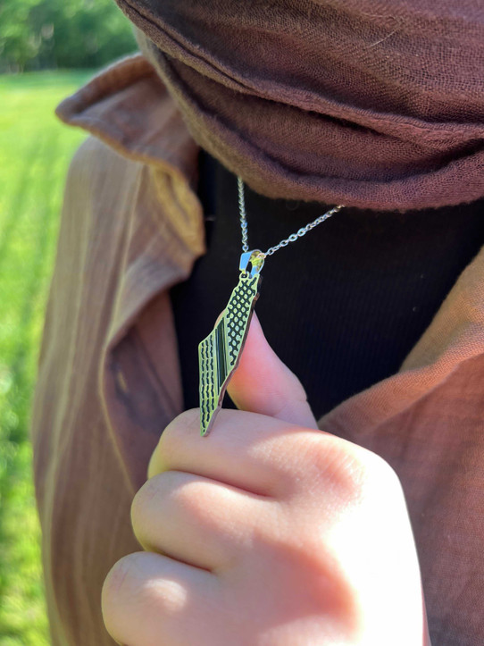 Butterfly Keffiyeh Heritage Pendant Necklace Jewelry & Charms