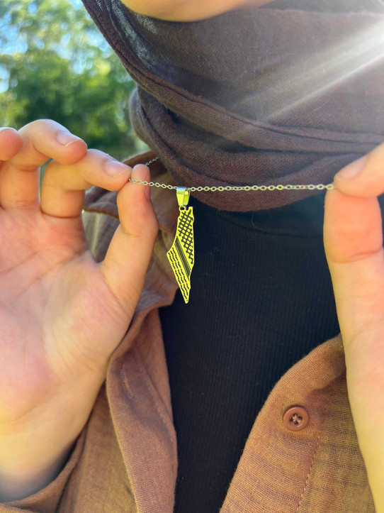Butterfly Keffiyeh Heritage Pendant Necklace Jewelry & Charms
