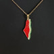 Enamel Watermelon Crystal Pendant Necklace 