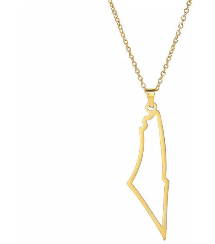 Butterfly Palestine Map Outline Necklace Chain Pendant Butterfly Palestine Map Outline Necklace Chain Pendant
