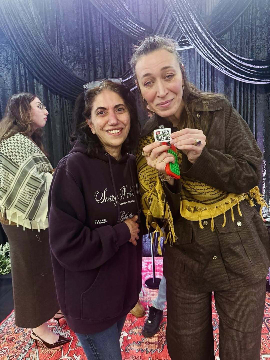 Customers at event wearing Butterfly Krafts