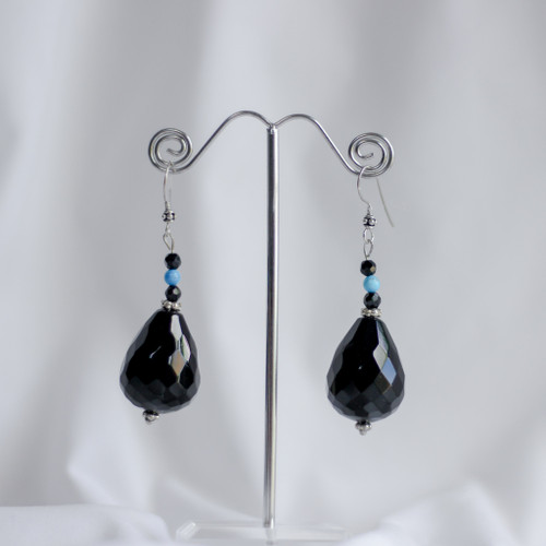 Black Onyx Dangling Earrings