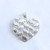 Large Heart Silver Pendant with Leaf Pattern