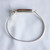 Red Pressed Flower Bangle - Oval