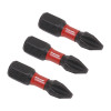 AK8205 Phillips #2 Impact Power Tool Bits 25mm - 3pc